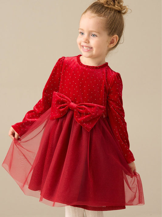 Disney Kidz - Angel & Rocket Red Elsie Velvet Tulle Dress image 1