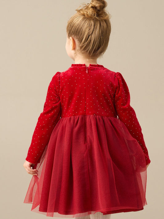 Dsiney Kidz - Angel & Rocket Red Elsie Velvet Tulle Dress image 2
