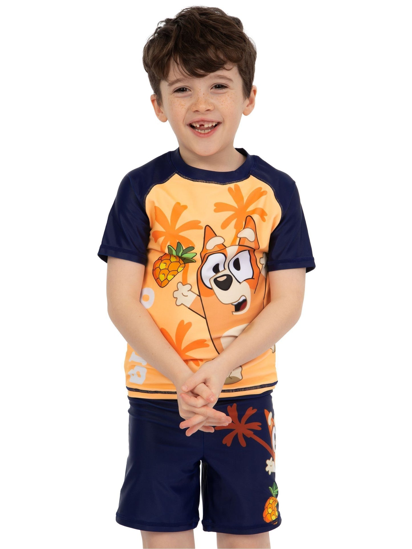 Character Orange Bluey Bingo Swim Shorts And Rash Guard image 7