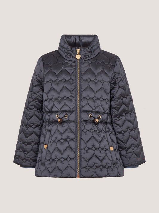 Dsiney Kidz - Monsoon Blue Heart Quilted Shower Resistant Coat image 2