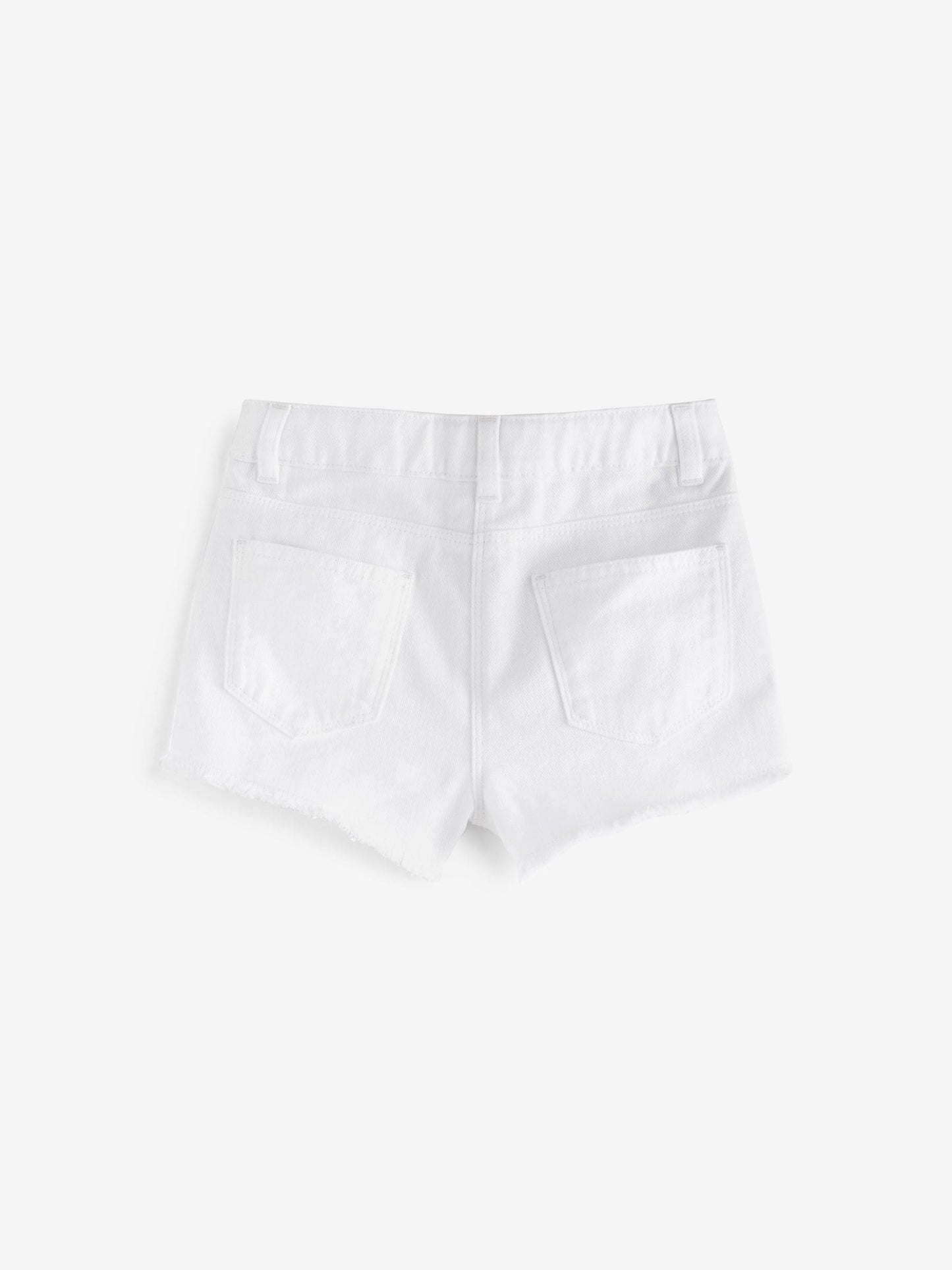 Dsiney Kidz - White Regular Length Frayed Edge Denim Shorts (3-16yrs) image 6