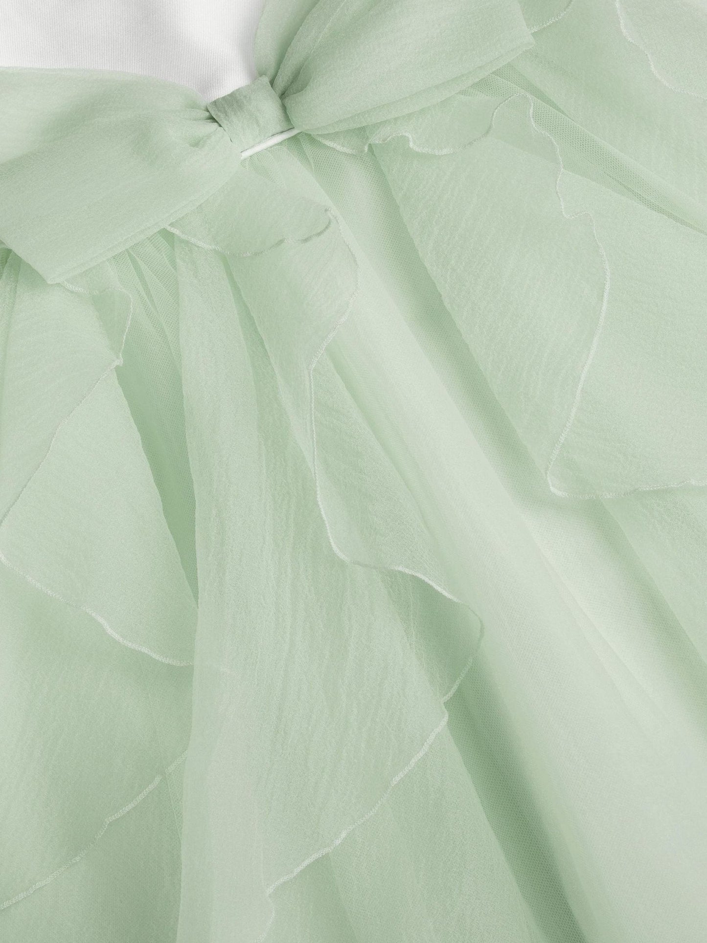 Dsiney Kidz - Monsoon Green Raphela Puff Sleeve Bow Party Dress image 3