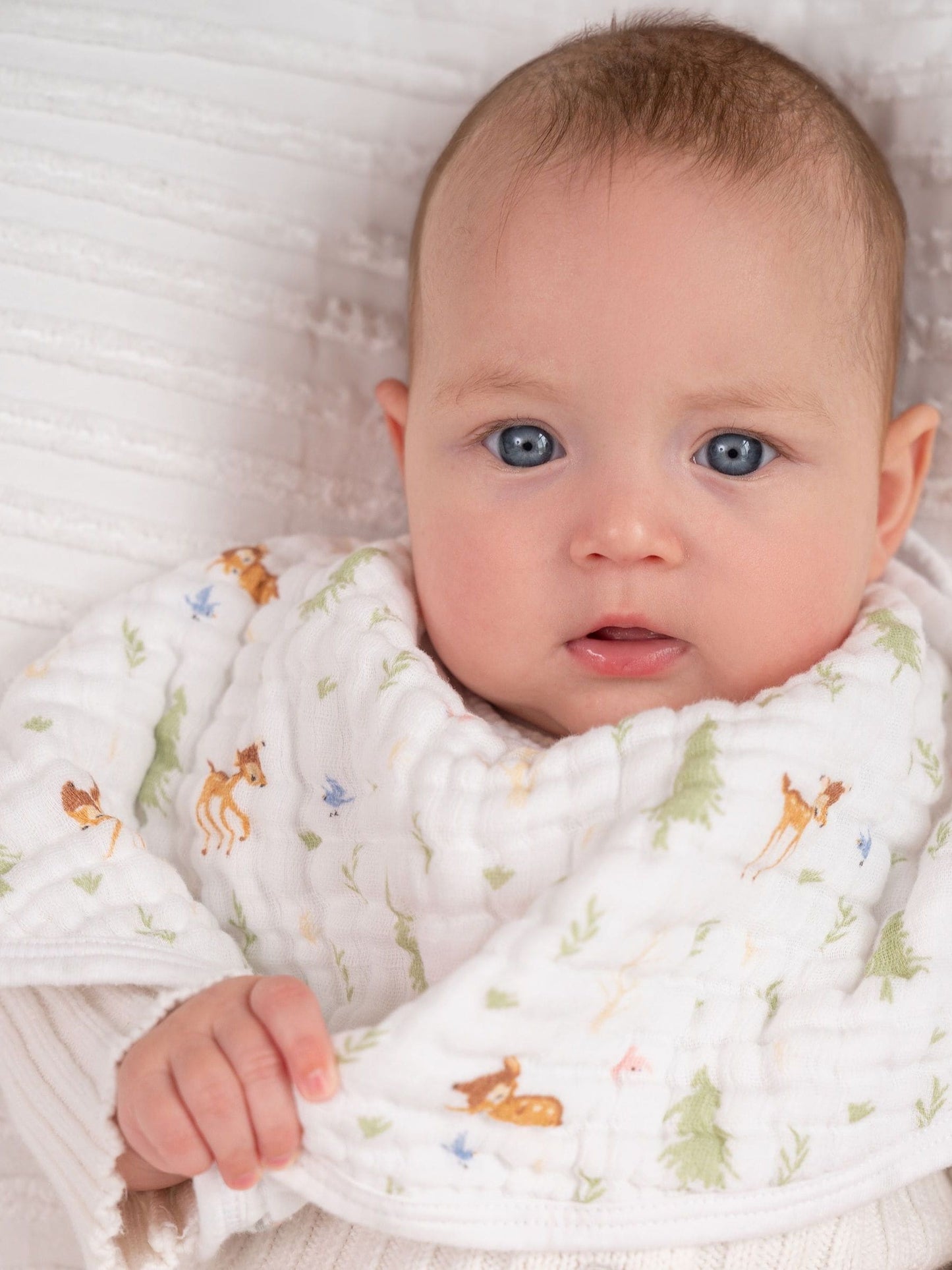 Dsiney Kidz - aden + anais Animal Essentials 100% Cotton Muslin Baby Burpy + Friends-Bambi Forest Bib image 1