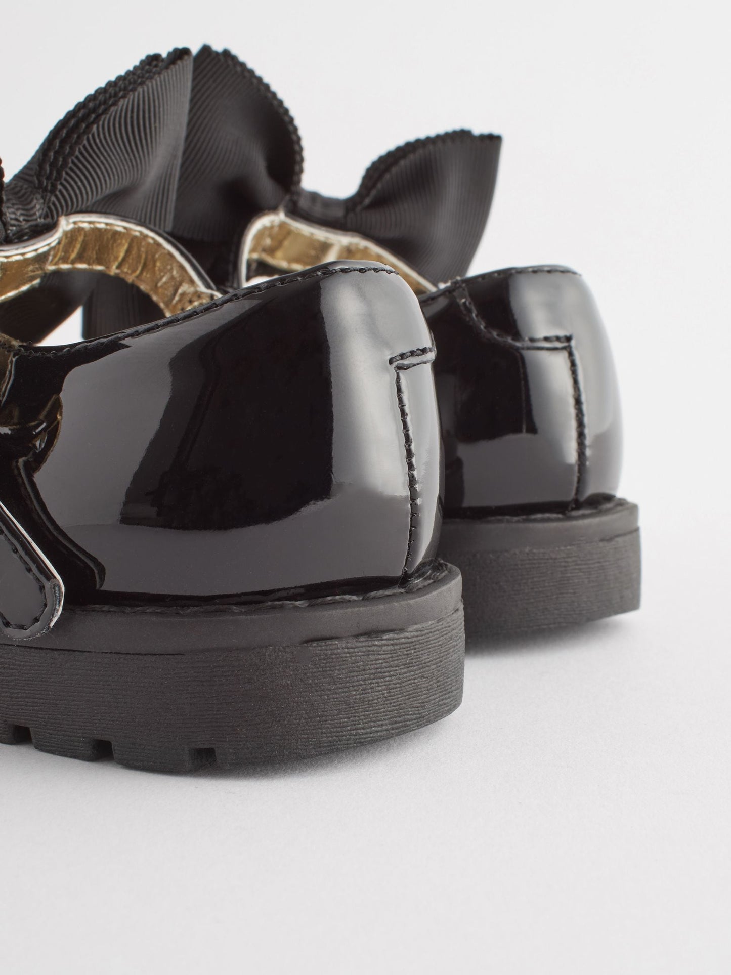 Black Standard Fit (F) Chunky Bow Mary Jane Shoes image 7