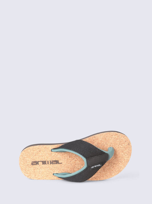 Animal Black Parker Cork Flip Flops image 2