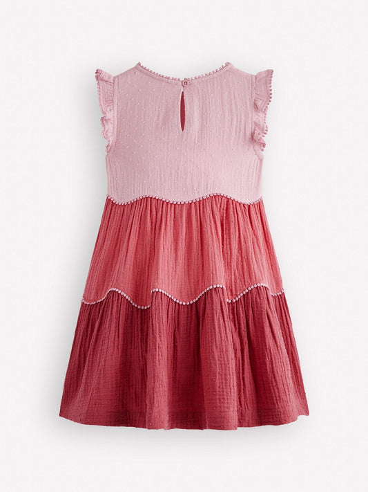 Dsiney Kidz - Boden Pink Scallop Double Cloth Dress image 2
