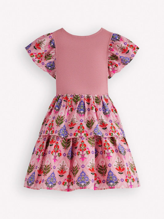 Dsiney Kidz - Boden Pink Woven Mix Twirly Dress image 2