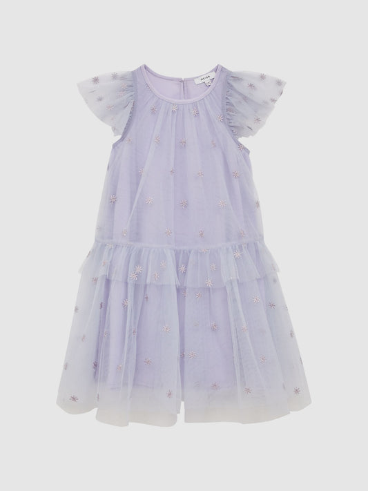 Reiss Lilac Fifi 9-12 yrs Tulle Embroidered Dress - image 2