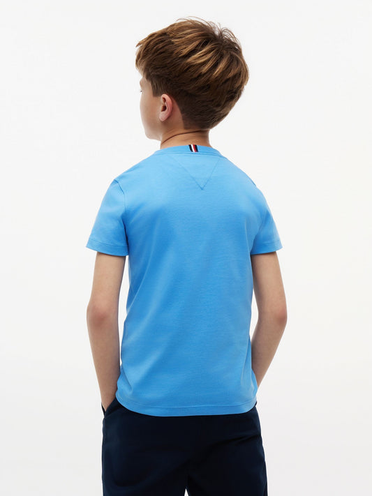 Tommy Hilfiger Blue Essential Flag Embroidery Crew Neck T-Shirt image 2