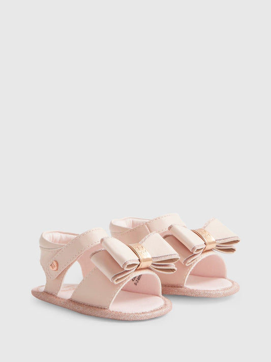 River Island Pink Sparkle Bow Sandals image 2
