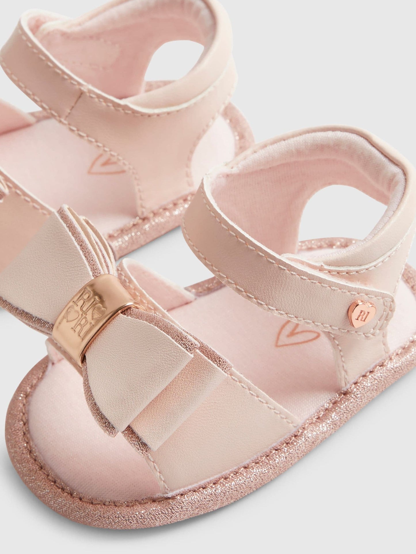 River Island Pink Sparkle Bow Sandals image 5