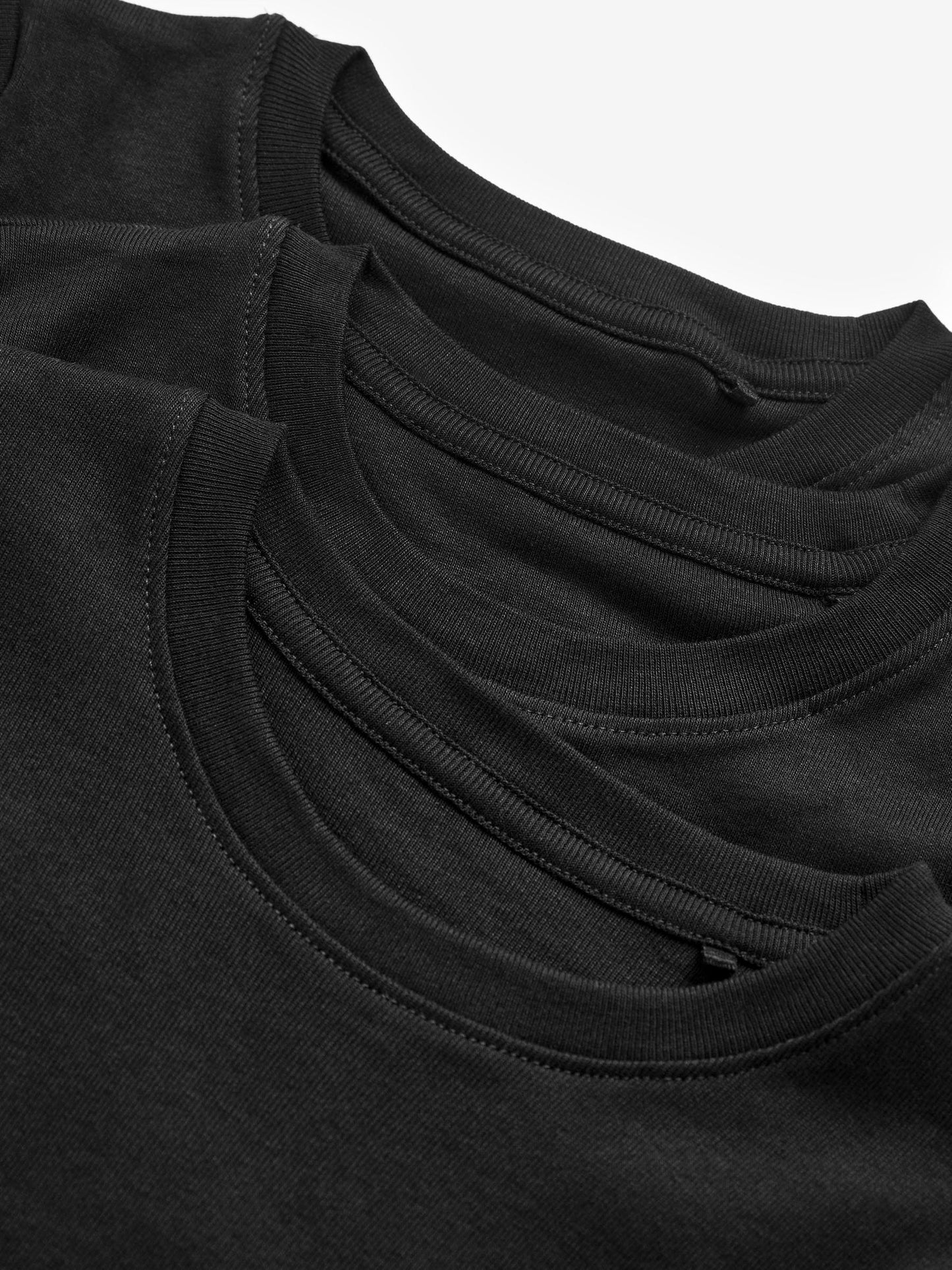 Dsiney Kidz - Black 100% Cotton Short Sleeve Vests 3 Pack (1.5-16yrs) image 3
