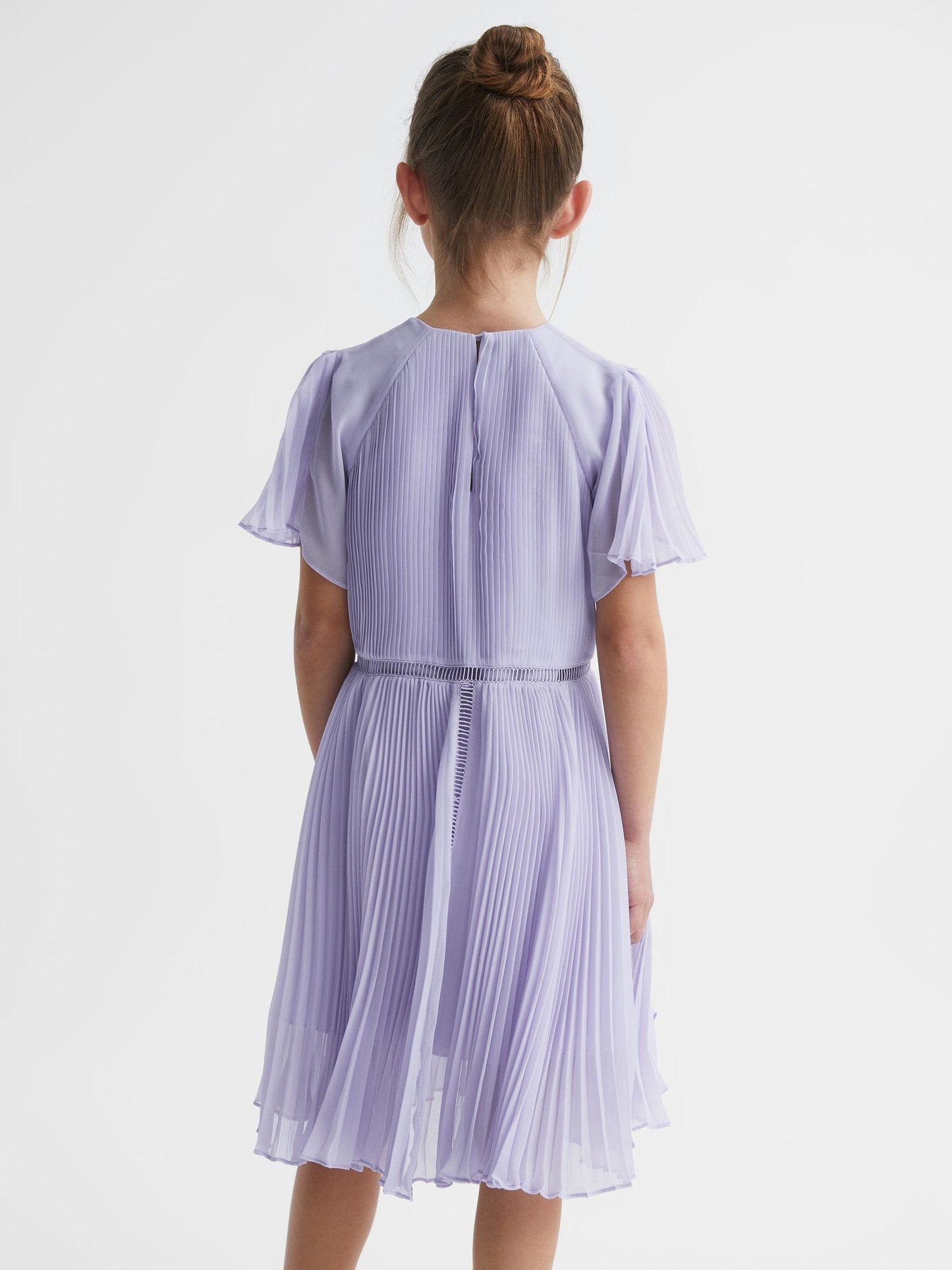 Dsiney Kidz - Reiss Lilac Coreen Lace Embroidered Pleated Dress image 5