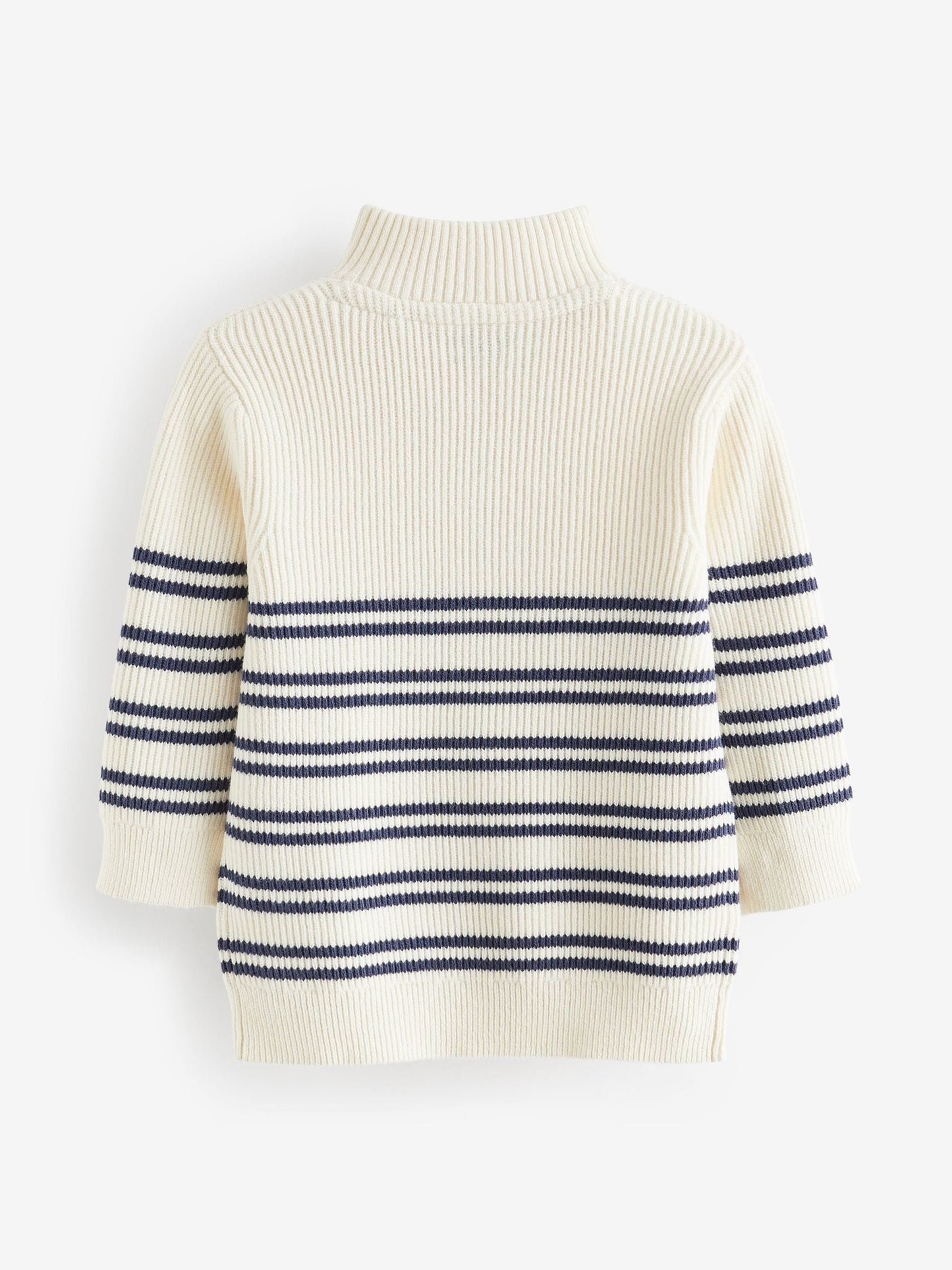 Ecru Cream Knitted Quarter Zip Jumper (3mths-7yrs)