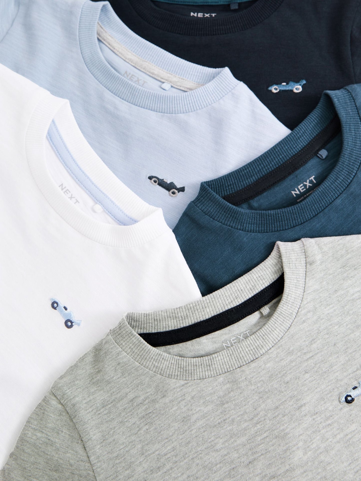 Dsiney Kidz - Blue/Navy Long Sleeve T-Shirts 5 Pack (3mths-7yrs) image 3