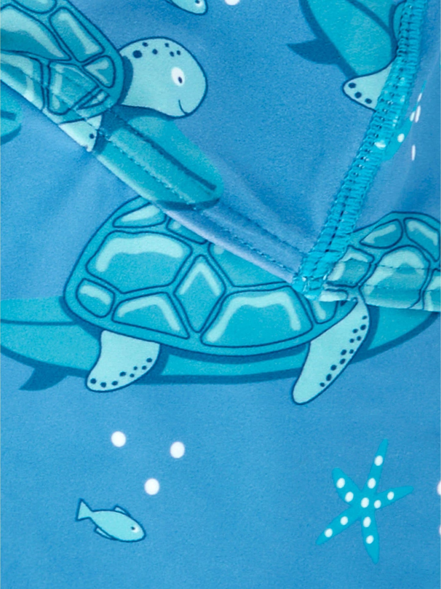JoJo Maman Bébé Aqua Blue Turtle UV Sun Protection Swim Hat image 3