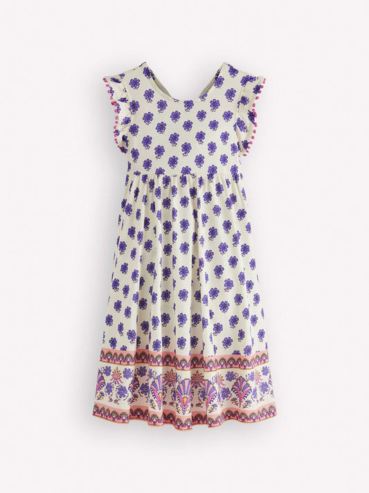 Dsiney Kidz - Boden Cream Bow Back Jersey Dress image 2