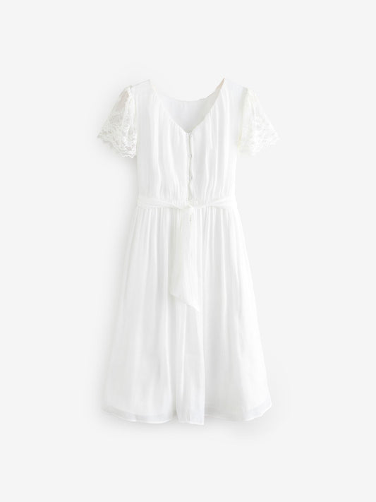 Dsiney Kidz - Angel & Rocket White Lace Sleeve Aria Maxi Dress image 2