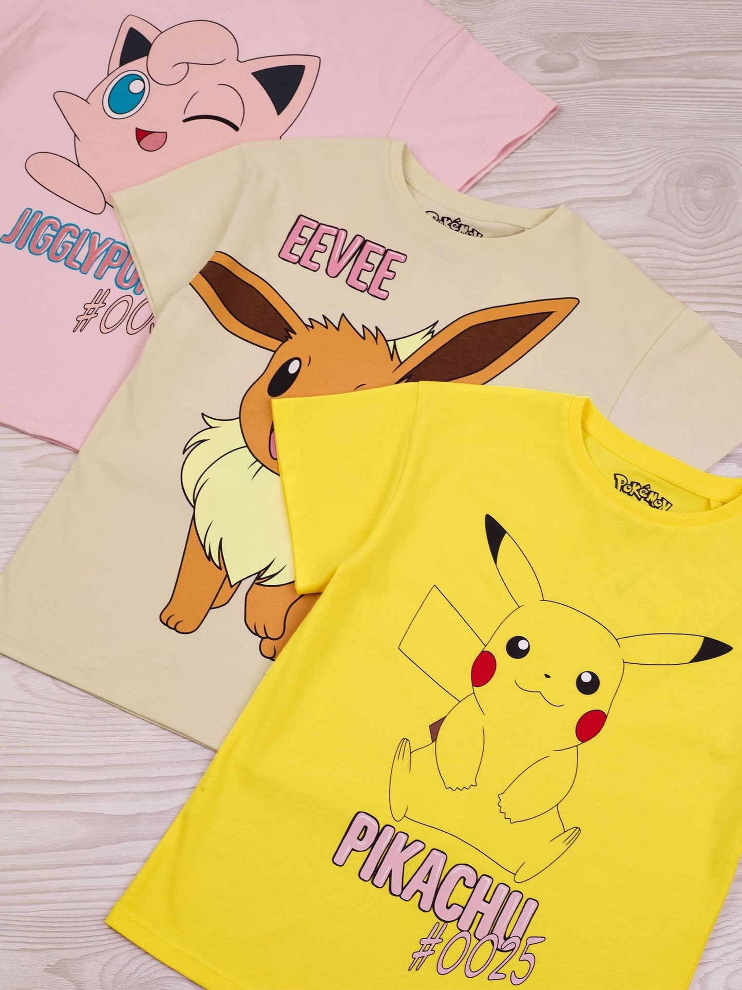 Dsiney Kidz - Vanilla Underground Yellow Girls Pokemon 100% Cotton T-Shirts 3 Pack image 6