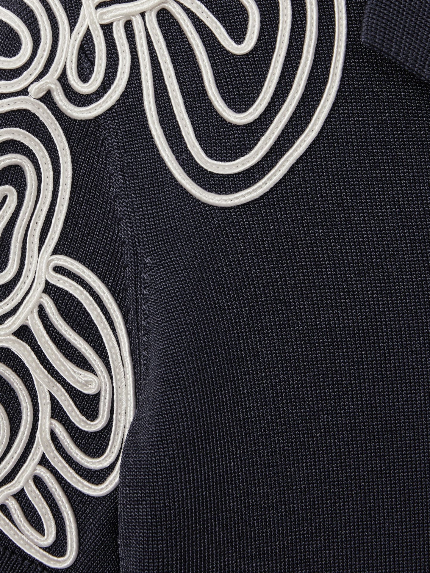 Dsiney Kidz - Reiss Navy/Off White Romance 9-13 yrs Jersey Embroidered Cuban Collar Shirt image 4