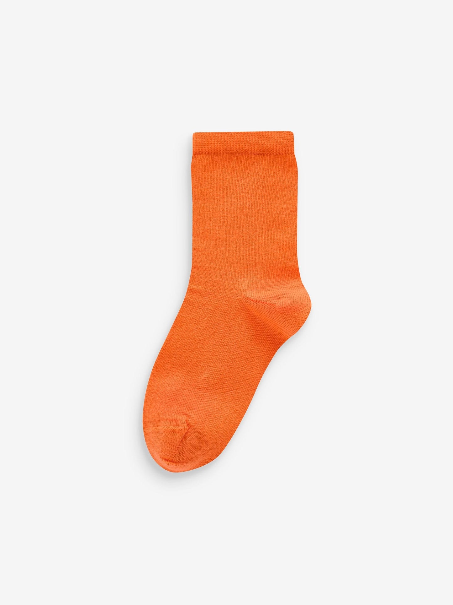 Red/Orange/Yellow/Green/Blue Cotton Rich Plain Socks 7 Pack