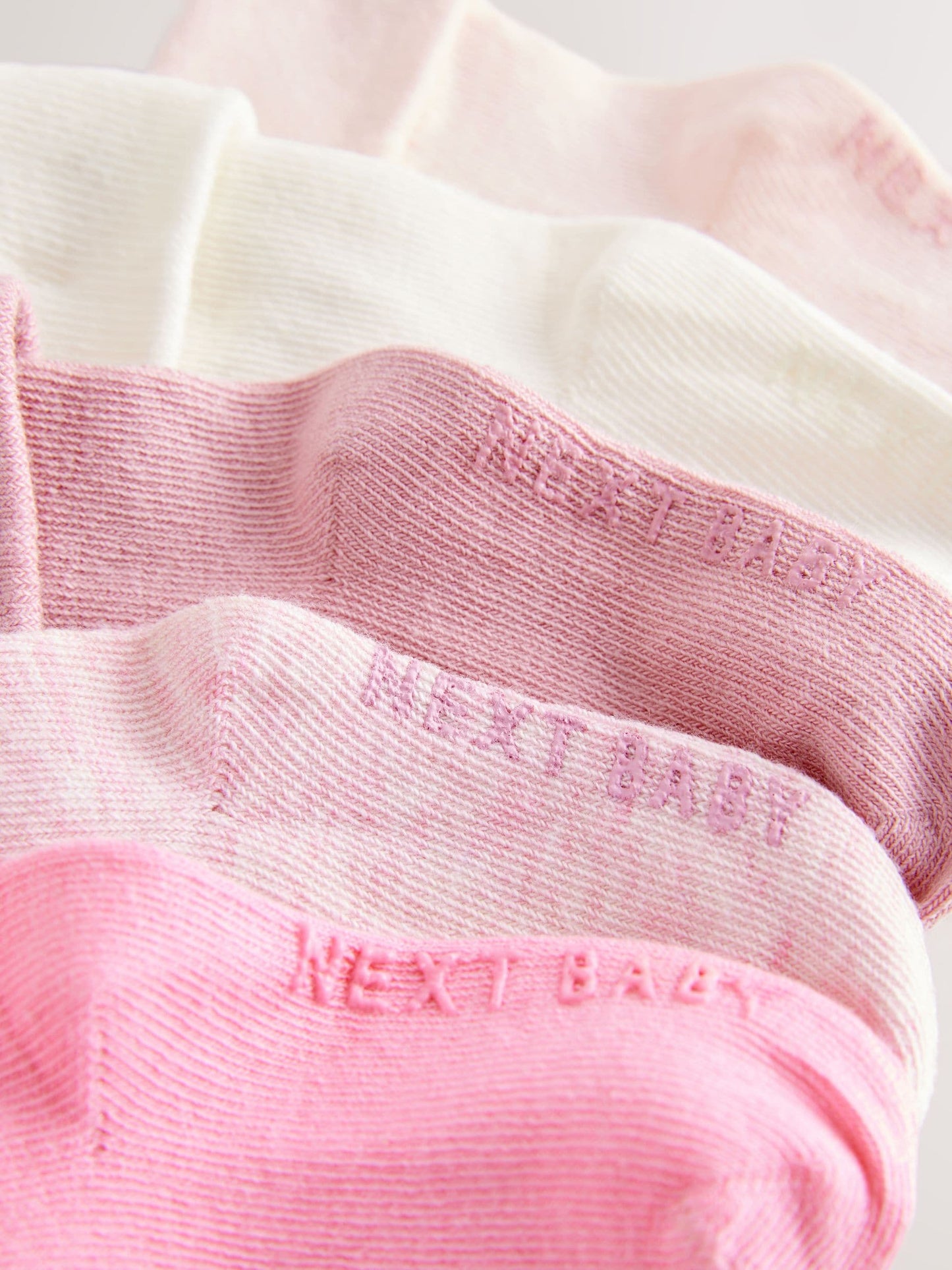 Pink Baby Roll Top Socks 5 Pack (0mths-2yrs) image 3