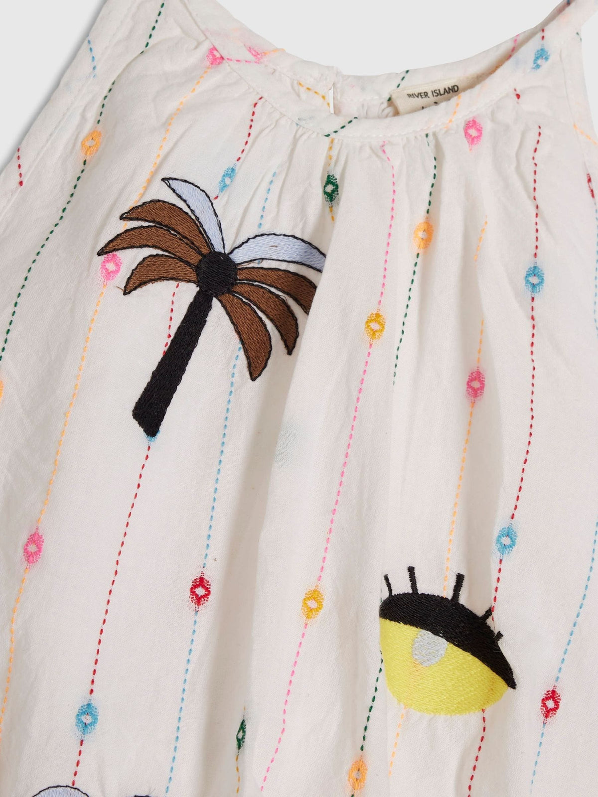 Dsiney Kidz - River Island Cream Stripe Halter Neck Top & Hareem Set image 5