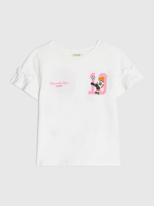 Dsiney Kidz - River Island White World Cup Bear T-Shirt image 2