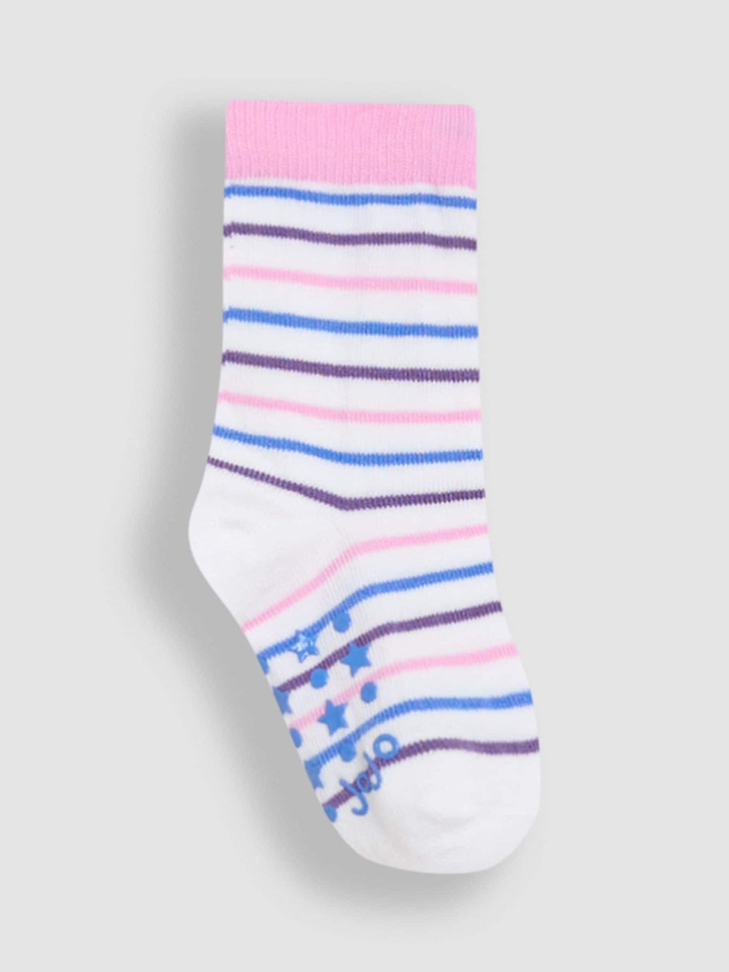 JoJo Maman Bébé Blue Cotton Socks 3 Pack image 4