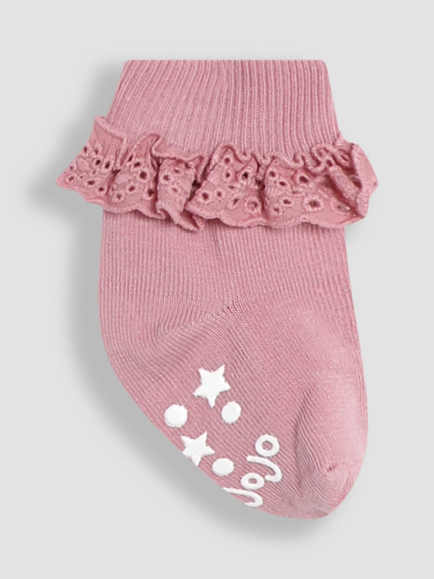 JoJo Maman Bébé Natural Frill Socks 3 Pack image 4