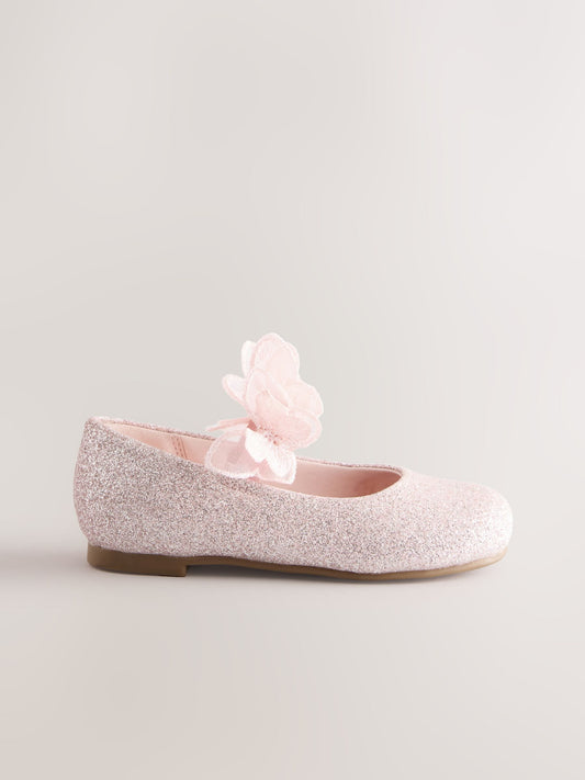 Dsiney Kidz - Pink Glitter Butterfly Strap Occasion Shoes image 2