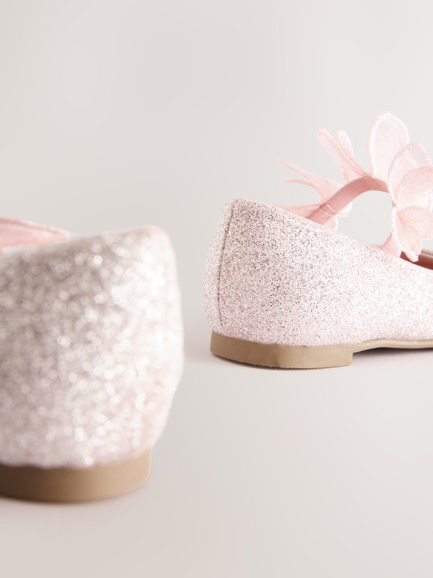 Pink Glitter Butterfly Strap Occasion Shoes image 6