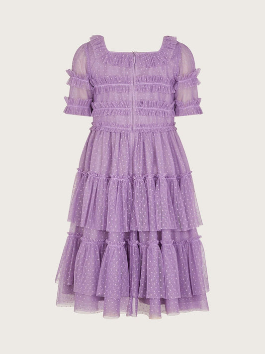 Dsiney Kidz - Monsoon Purple Ruffle Tiered Tulle Dress image 2