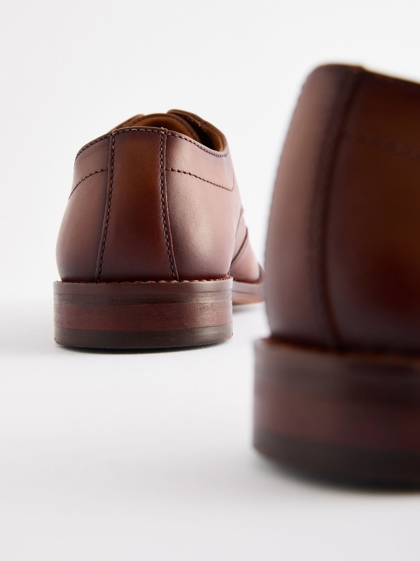Tan Brown Standard Fit (F) Lace-Up Smart Shoes image 6