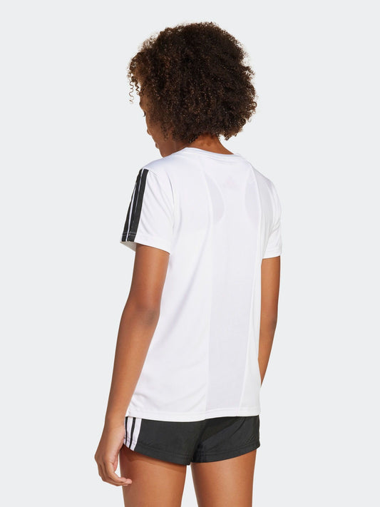 Dsiney Kidz - adidas White Training Essentials 3-Stripes Kids T-Shirt image 2