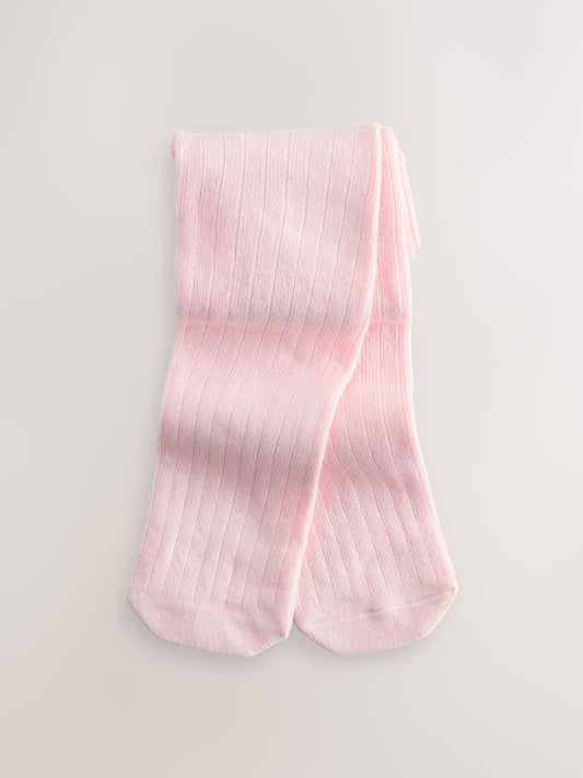 Pink/Grey Baby Tights 5 Pack (0mths-2yrs) image 3