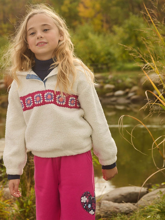 Dsiney Kidz - Hatley Natural Fuzzy Crochet Pullover Jumper image 2