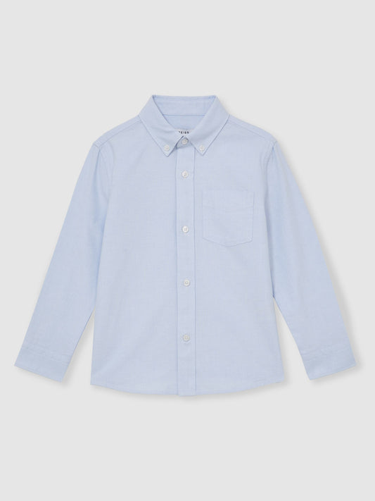 Reiss Soft Blue Greenwich 9-13 yrs Button Down Oxford Shirt image 2