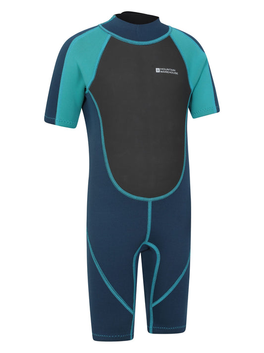 Dsiney Kidz - Mountain Warehouse Mid Blue Denim Kids Shorty 2.5/2mm Wetsuit image 2