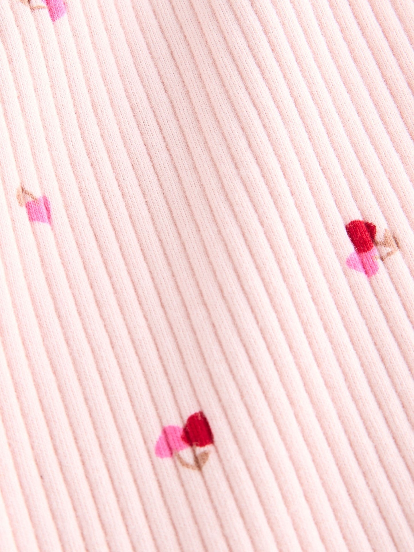 Pink Cherry Hearts Rib Flare Leggings (3mths-7yrs) image 9