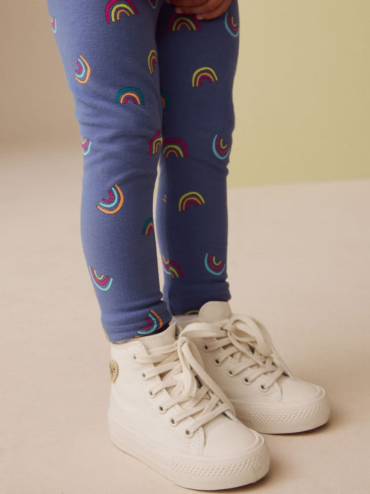 White Standard Fit (F) High Top Trainers image 2