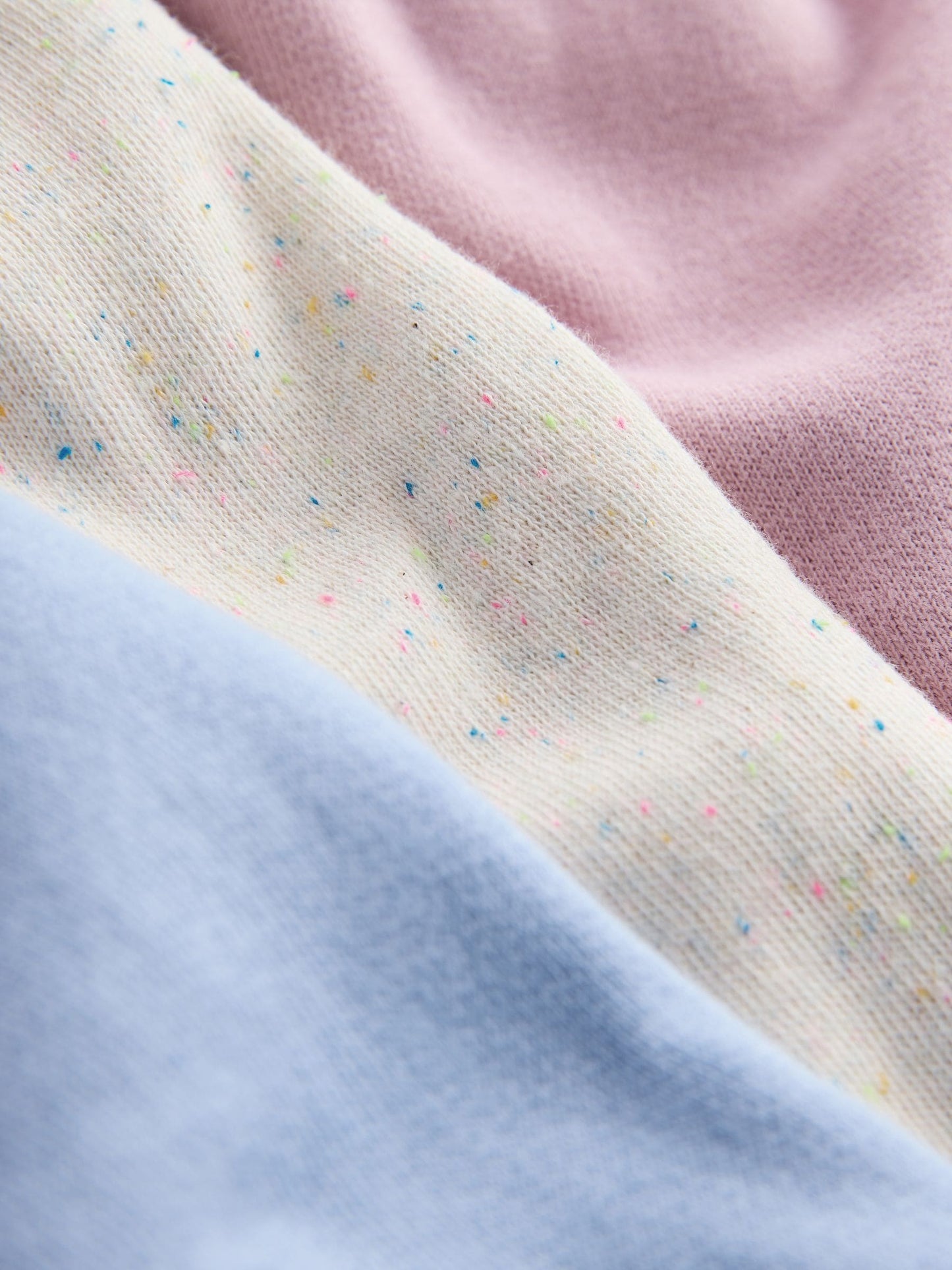 Pink/Blue/Oatmeal Wide Leg Joggers 3 Pack (3mths-7yrs) image 7