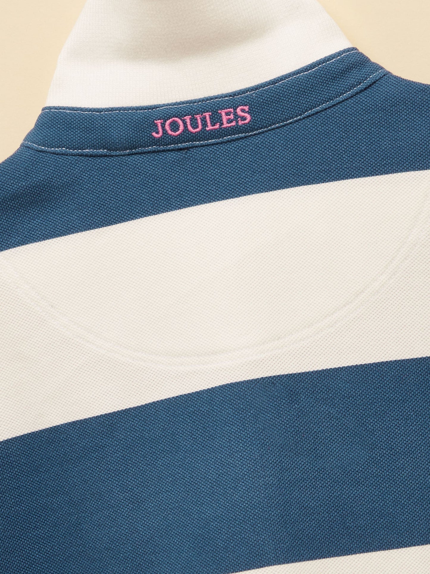 Joules Girls' Orla Blue & White Stiped Short Sleeve Polo Shirt Dress image 5