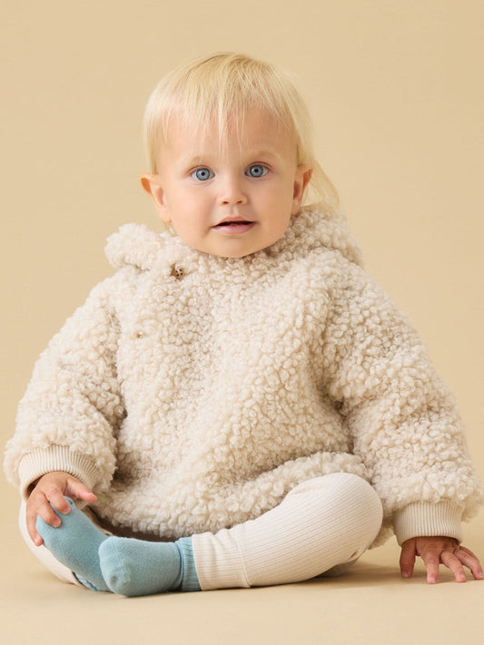 MORI Cream Borg Hooded Jacket - image 2