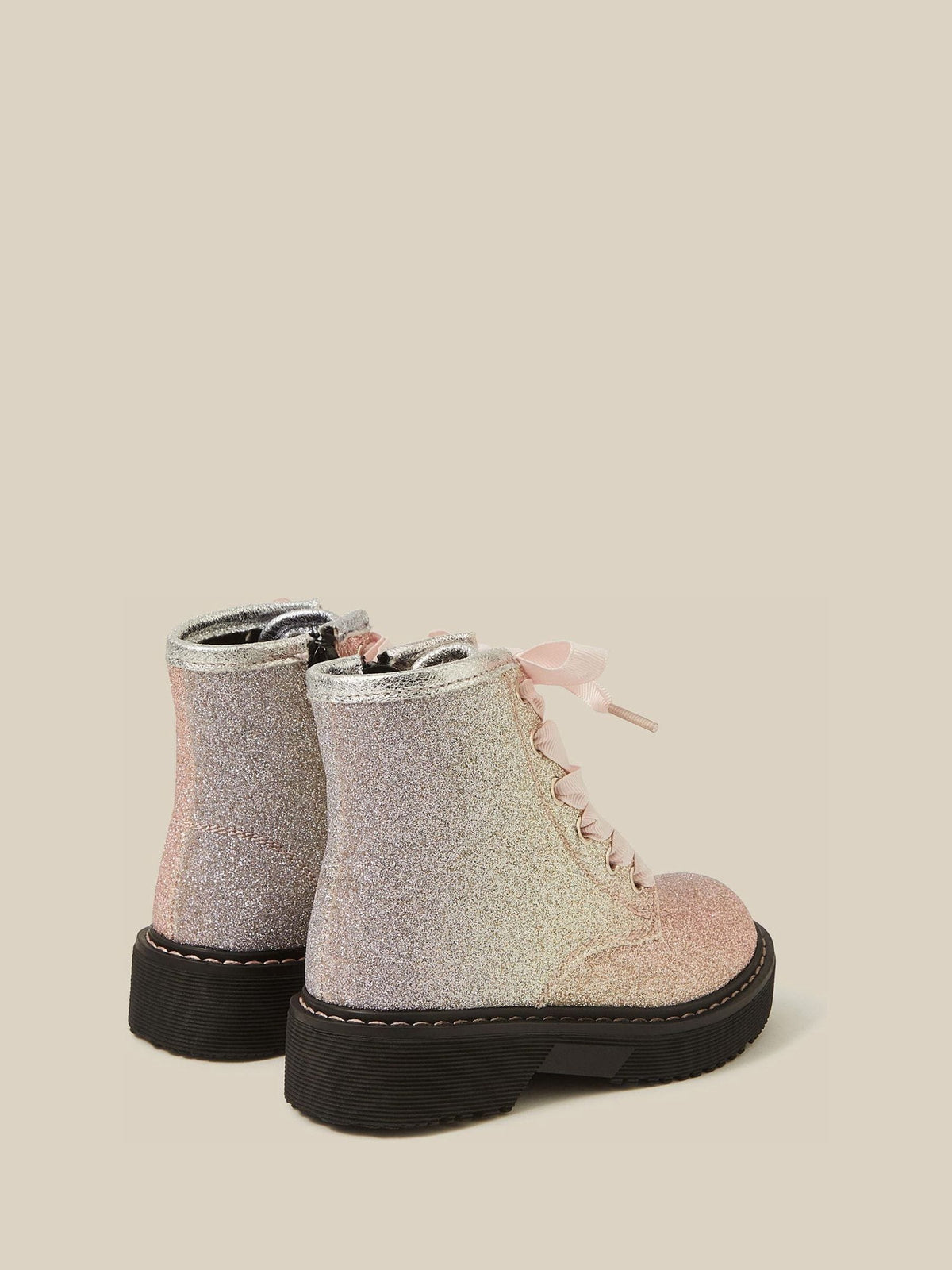Monsoon Pink Toddler Ombré Glitter Lace-Up Boots - image 2