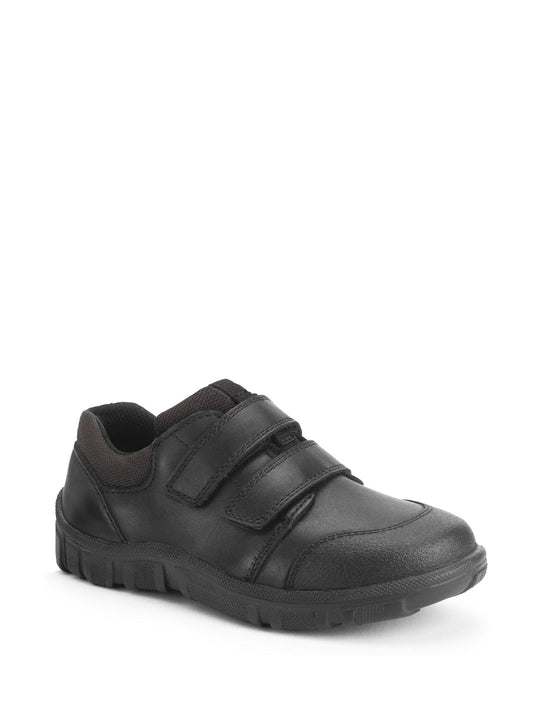 Start Rite Black Topic Dual Fit Rip Tape Leather School Shoes image 2
