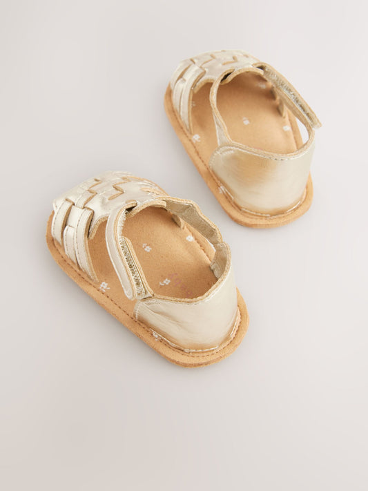 Gold Baby Fisherman Sandals (0-24mths) image 2