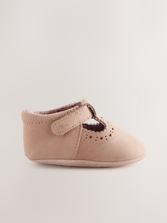Dsiney Kidz - Tan Leather Baby T-Bar Shoes (0-24mths) image 2