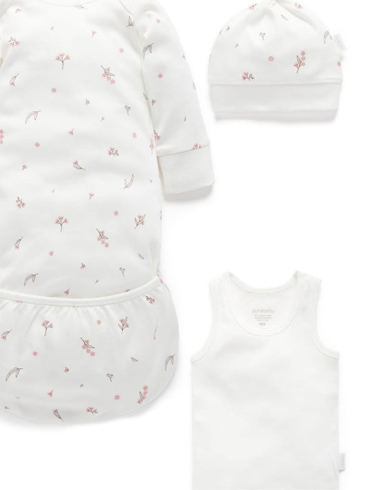 Purebaby Brown/White Newborn Essential Hospital Pack image 2