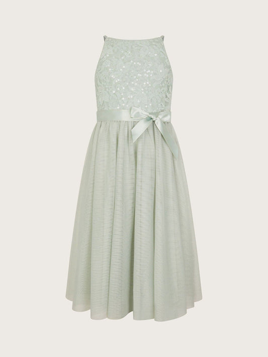 Dsiney Kidz - Monsoon Green Lacey Sequin Truth Dress image 2